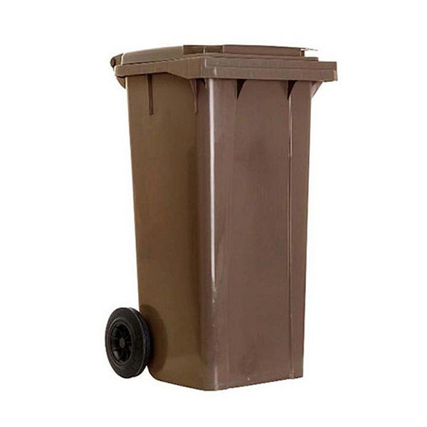 LAR CONTENTOR DE LIXO 120 LITROS MARROM