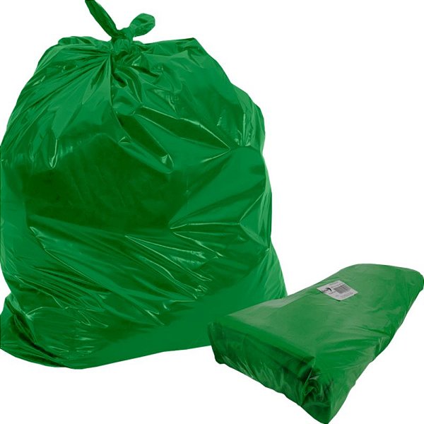 SACO PARA LIXO VERDE 300 LITROS COM 50 UNIDADES