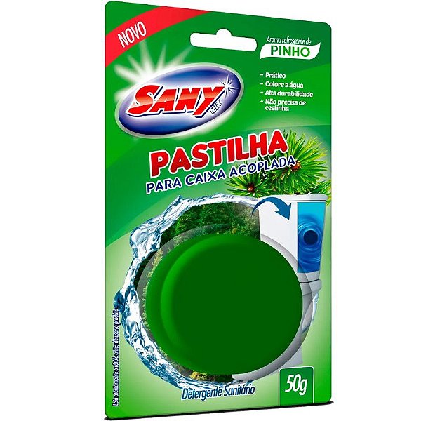PASTILHA PARA CAIXA ACOPLADA SANY PINHO 50 GRAMAS