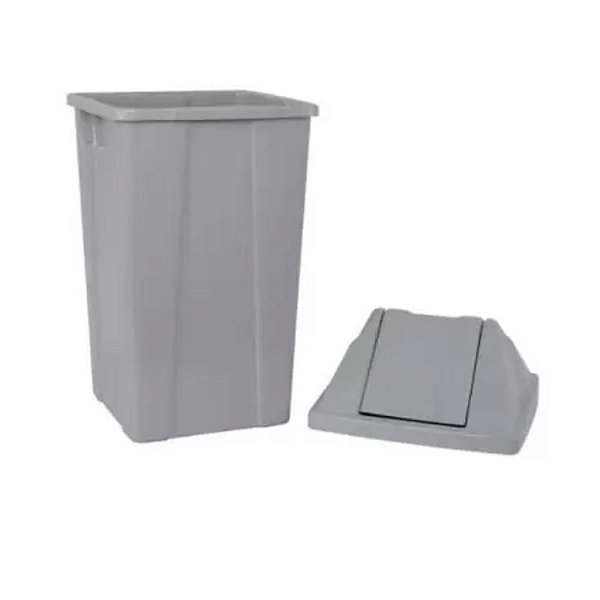 LIXEIRA BASCULANTE JSN CINZA 100 LITROS