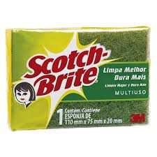 ESPONJA DUPLA FACE 3M SCOTCH BRITE UNITARIA