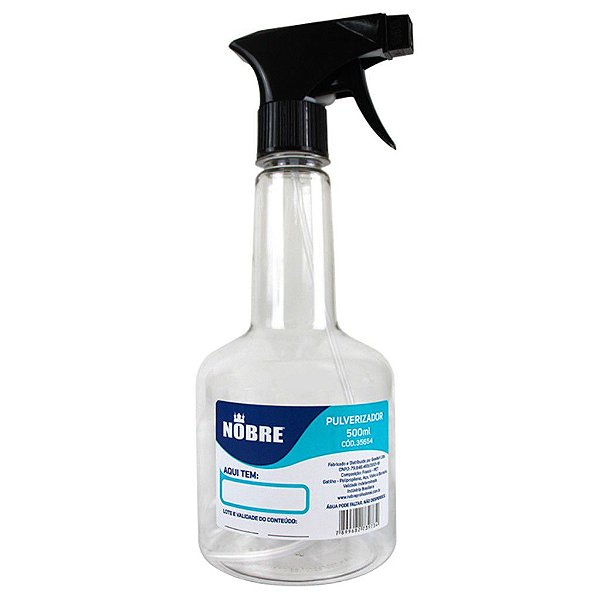 PULVERIZADOR PLASTICO NOBRE TRANSPARENTE 500 ML