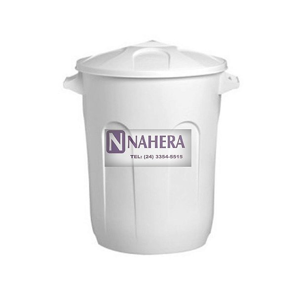 CESTO REDONDO TAMPA JSN BRANCO 100 LITROS