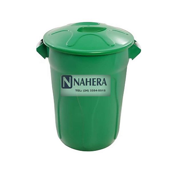 CESTO REDONDO TAMPA JSN VERDE 20 LITROS