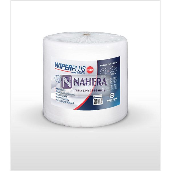 NOBRE ROLO 25CM X 44 CM COM 416 PANOS WIPER N50 (BRANCO)