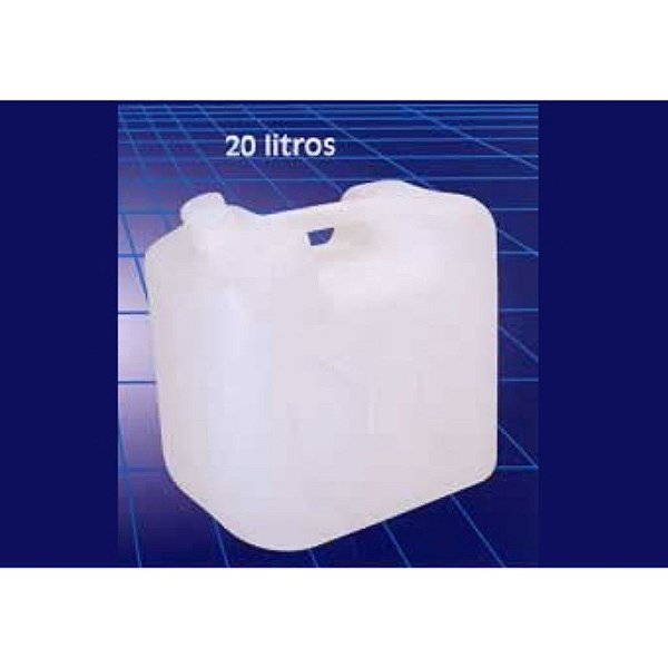 BOMBONA PLASTICA RETANGULAR PLASTIKERO BRANCA 20 LITROS