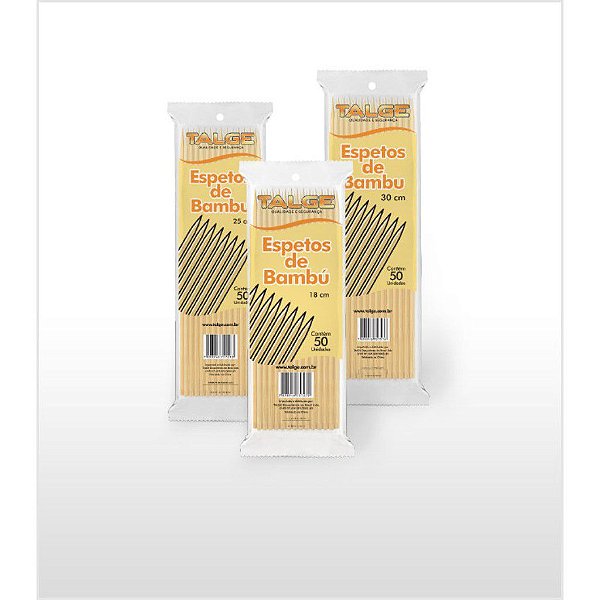 TALGE ESPETO DE BAMBU 30 CM C/ 100 UNIDADES