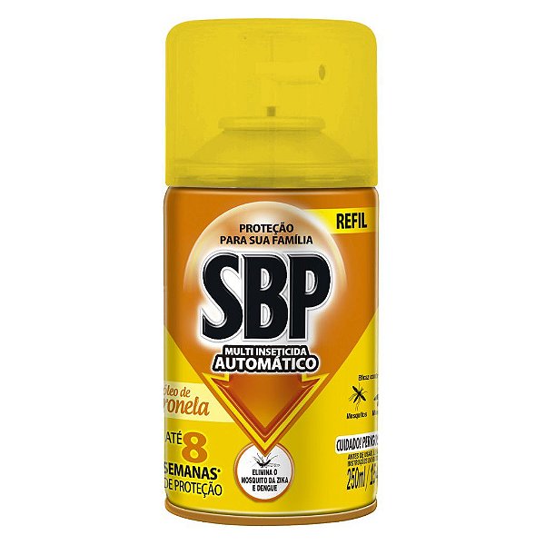 INSETICIDA SBP AUTOM. REFIL CITRONELA 250 ML