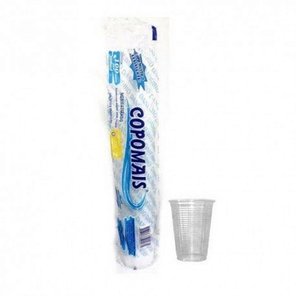 COPO DESCARTAVEL COPOMAIS TRANSPARENTE 200 ML COM 100 UNIDADES