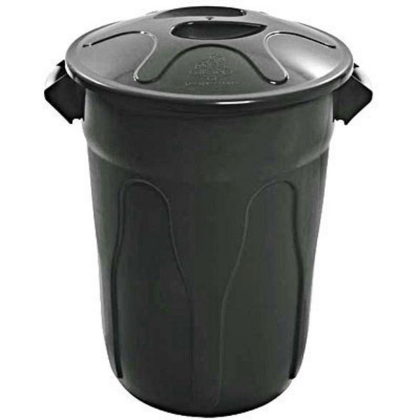 CESTO REDONDO TAMPA JSN PRETO 100 LITROS