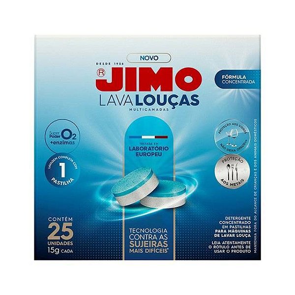 JIMO LAVA-LOUCA MULTI ESTOJO COM 25 UNIDADES
