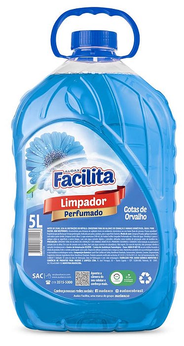 AUDAX FACILITA LIMPADOR PERFUMADO GOTAS DE ORVALHO 05 LITROS