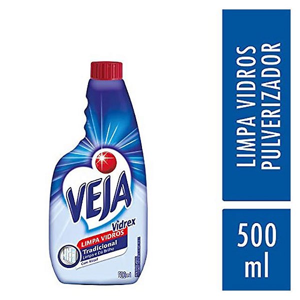LIMPA VIDROS VEJA VIDREX RECARGA 500 ML