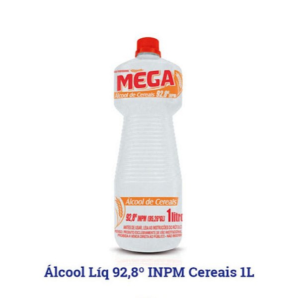 ALCOOL LIQUIDO TUPI 92,8 INPM CEREAIS PROFISSIONAL 01 LITRO
