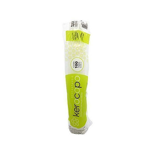 COPO DESCARTAVEL TRANSPARENTE 200 ML KEROCOPO COM 100 UNIDADES