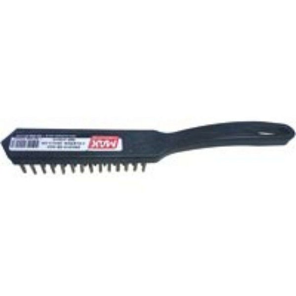 ESCOVA ACO 3 FILAS CABO PLASTICO MAX METAL  -  REF 415315