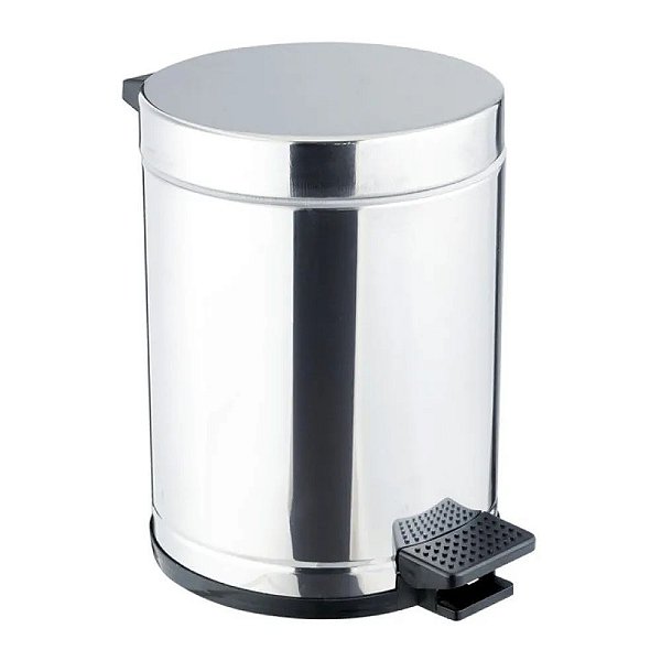 LIXEIRA COM PEDAL VIEL /RECIP PLASTICO CORPO/TAMPA INOX - 4,5 LITROS