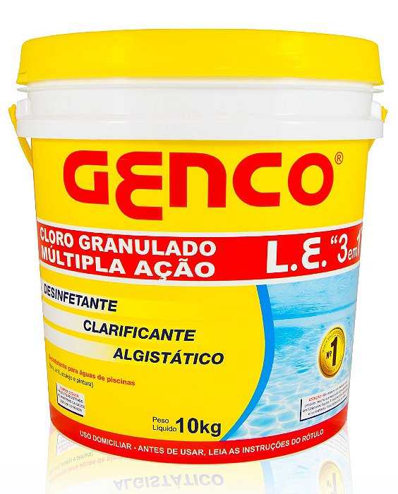 GENCO CLORO GRANULADO TRIPLA AÇÃO 10 KGS
