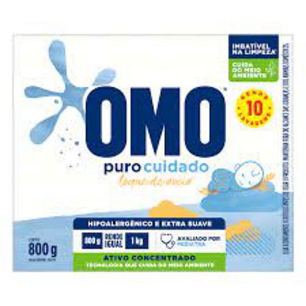 DETERGENTE PO OMO 800 GRAMAS PURO CUIDADO
