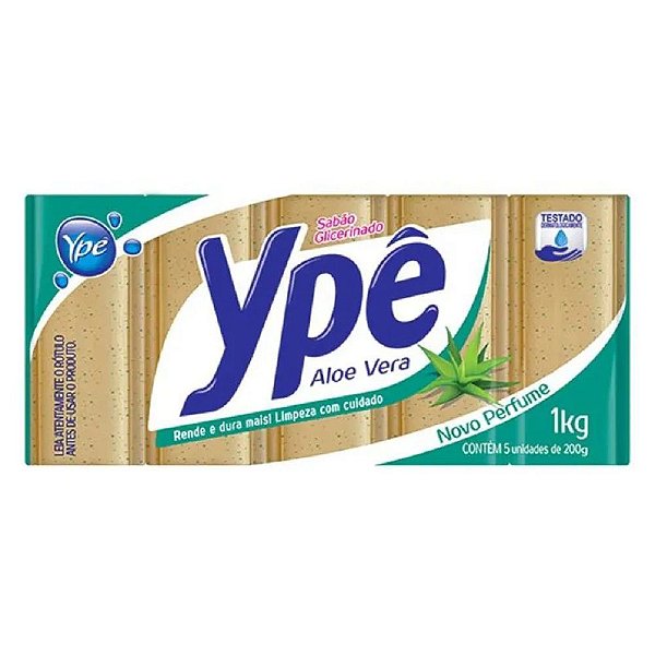 SABAO EM BARRA YPE PERFUMADO ALOE VERA 200 GRAMAS