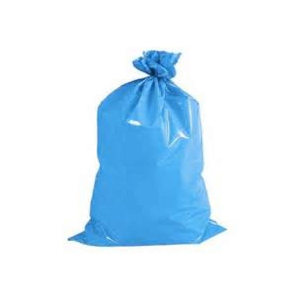SACO PARA LIXO AZUL 60 LITROS LTS COM 100 UNIDADES