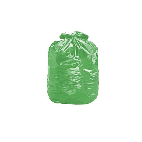 SACO PARA LIXO VERDE 100 LITROS COM 100 UNIDADES
