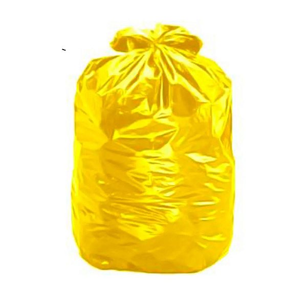 SACO PARA LIXO AMARELO 20 LITROS C/ 100 UNIDADES