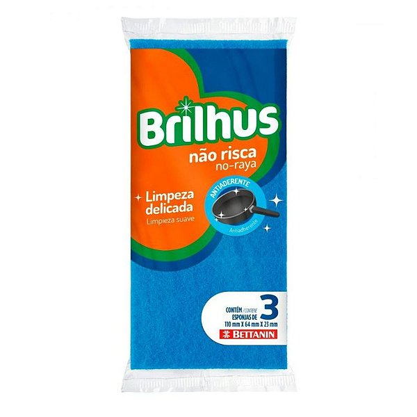 BETTANIN  BRILHUS ESPONJA NAO RISCA COM 03 UNIDADES