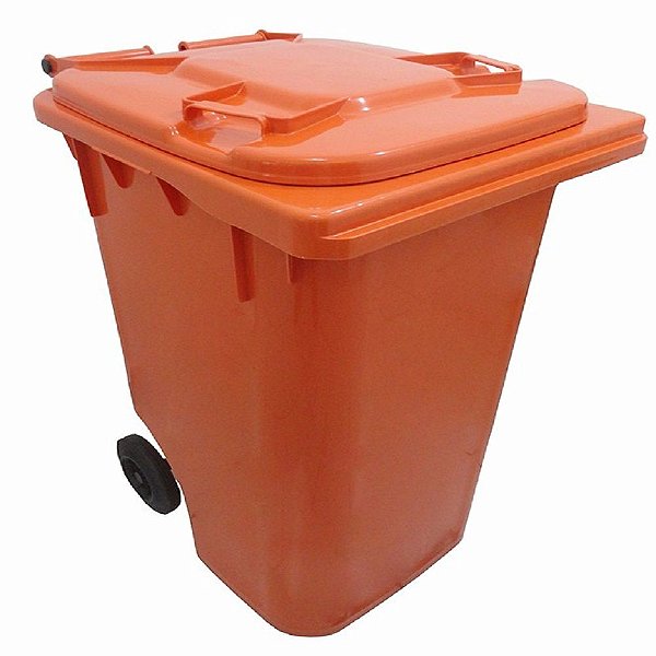 LAR CONTENTOR DE LIXO 240 LITROS LARANJA