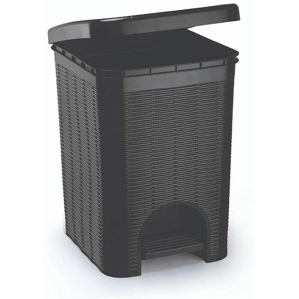 LIXEIRA NITRONPLAST VIME COM PEDAL PRETO 12 LITROS