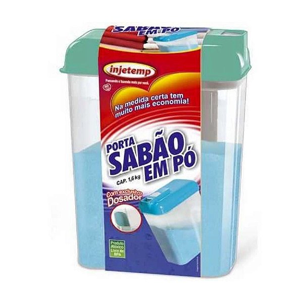 PORTA SABAO EM PO 1,6 KG COM DOSADOR INJETEMP
