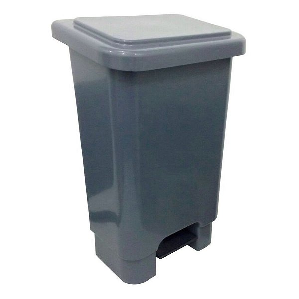 LAR LIXEIRA 100 LTS COM PEDAL CINZA