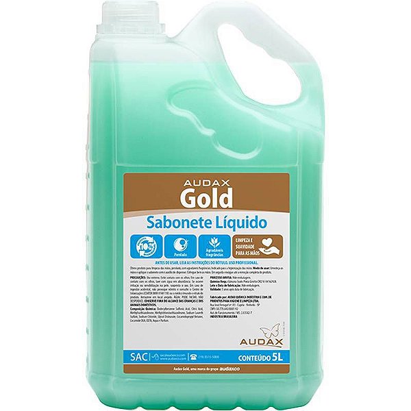 AUDAX GOLD SABONETE ERVA DOCE VERDE 05 LITROS