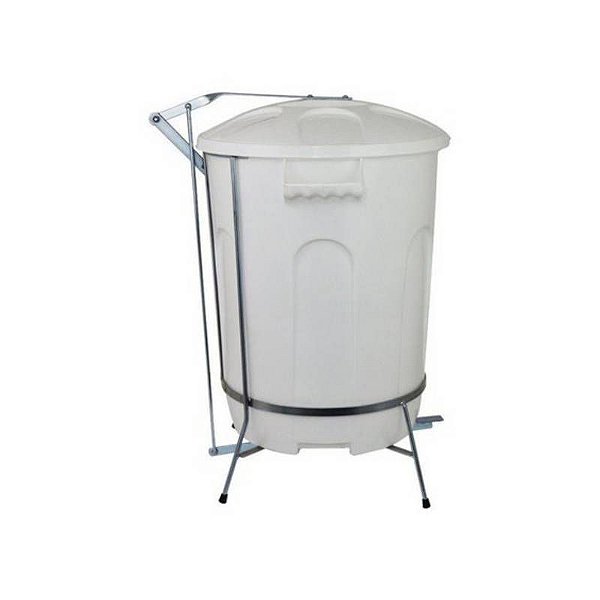 LIXEIRA BRANCA JSN PEDAL METALICO 60 LTS