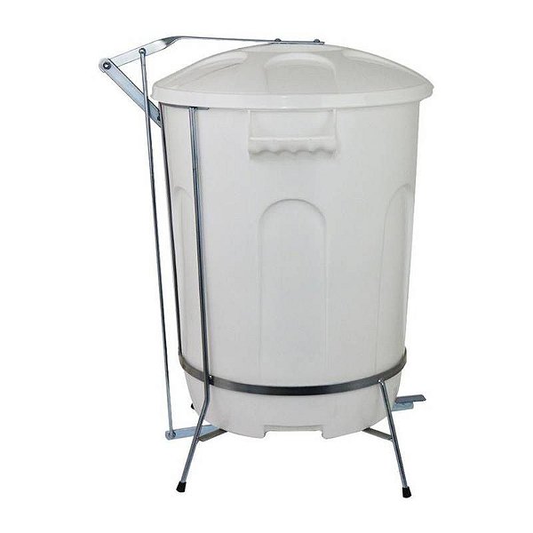 LIXEIRA BRANCA JSN PEDAL METALICO 20 LITROS