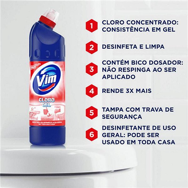 LIMPADOR VIM CLOROGEL ADITIV. FLORAL 700 ML