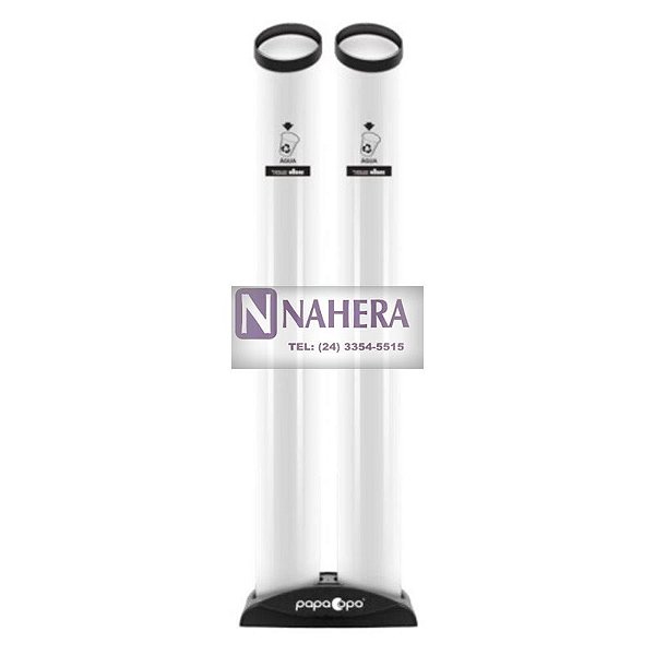 NOBRE LIXEIRA PARA COPO DESCARTAVEL DUPLA AGUA/AGUA