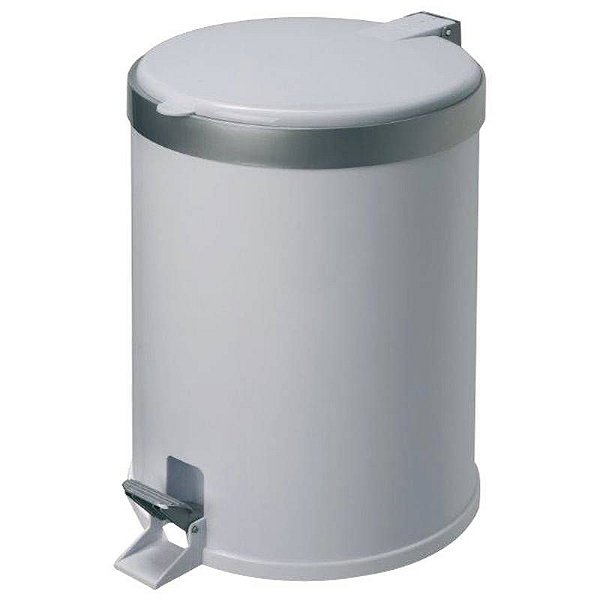 LIXEIRA C/PEDAL CORPO E TAMPA POLIPROPILENO 12 LTS BRANCA