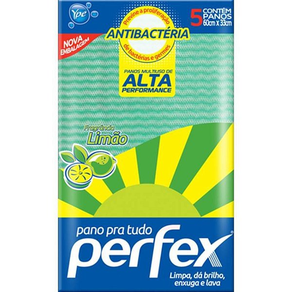 PANO PERFEX ANTIBACTERIA COM 05 UNIDADES