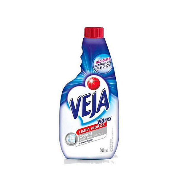 LIMPA VIDROS VEJA VIDREX CRISTAL RECARGA 500 ML