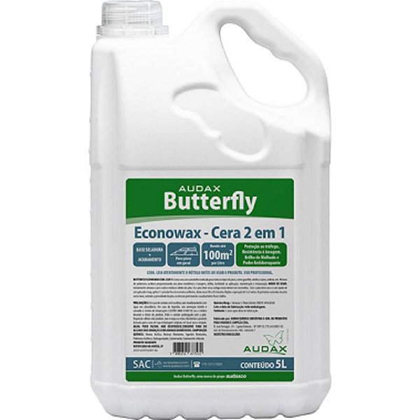 AUDAX BUTTERFLY CERA ECONOWAX  2 EM 1 - 05 LITROS