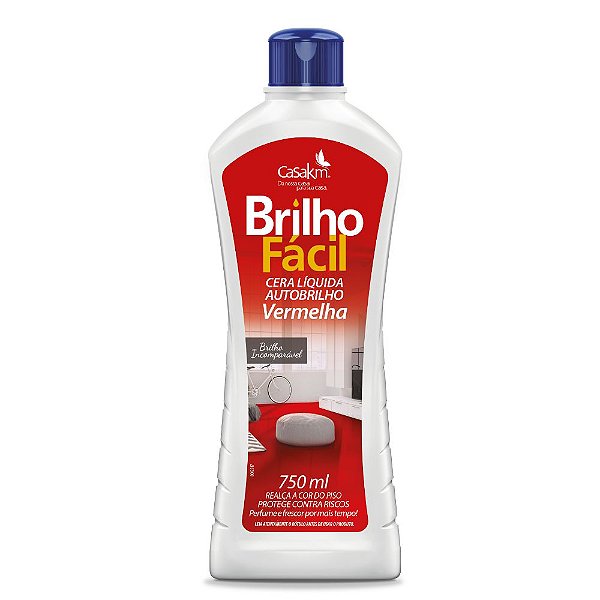 CERA BRILHO FACIL VERMELHA 750 ML