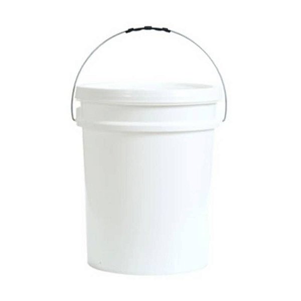 BALDE COM TAMPA JAGUAR BRANCO 20 LITROS