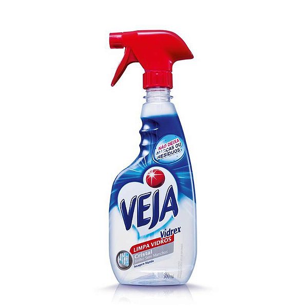LIMPA VIDROS VEJA VIDREX CRISTAL PULVERIZADOR 500 ML