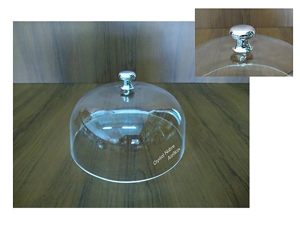 Tampa Prato Cloche Acrílico Mod Abaulado 25cm