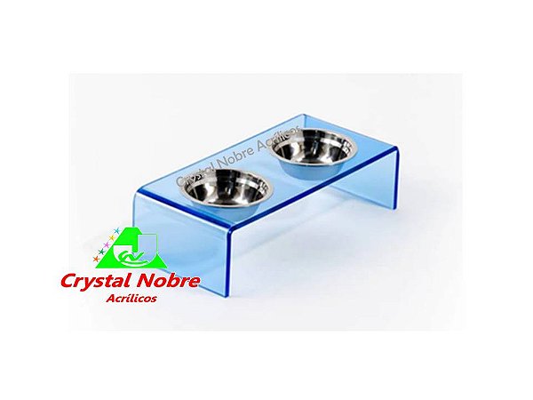 Comedouro Bebedouro Duplo Elevado Acrílico Color Luxe Line