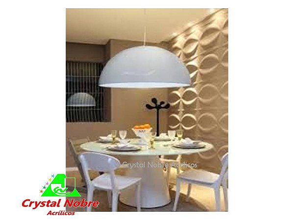 Luminária meia Lua de Acrílico 54cm Linha Luxe Shine