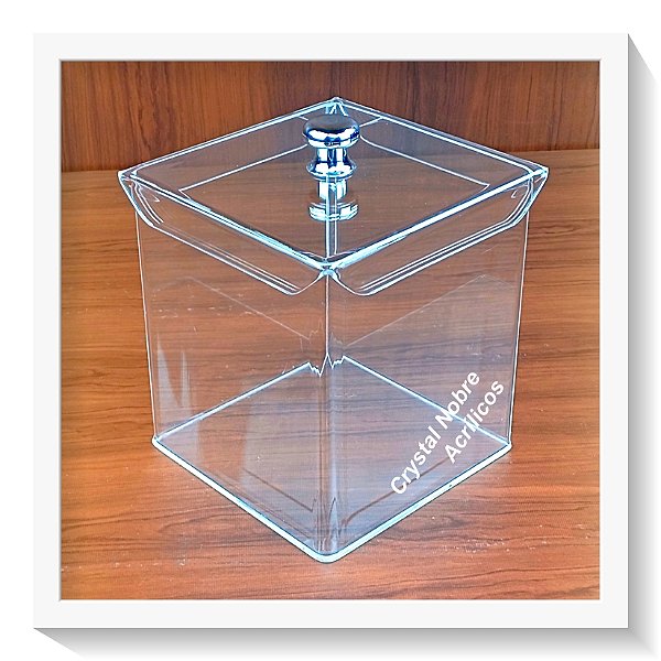 Pote Acrílico Cristal 5L Para Produtos Naturais/Cereais Granel