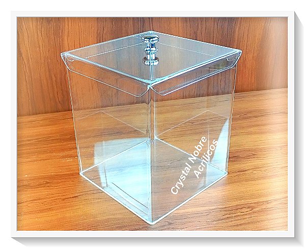 Pote Acrílico Cristal 15L Para Produtos Naturais/Cereais Granel