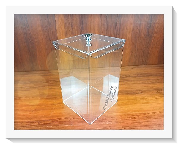 Pote Acrílico Cristal 18L Para Cereais/Granel/Produtos Naturais